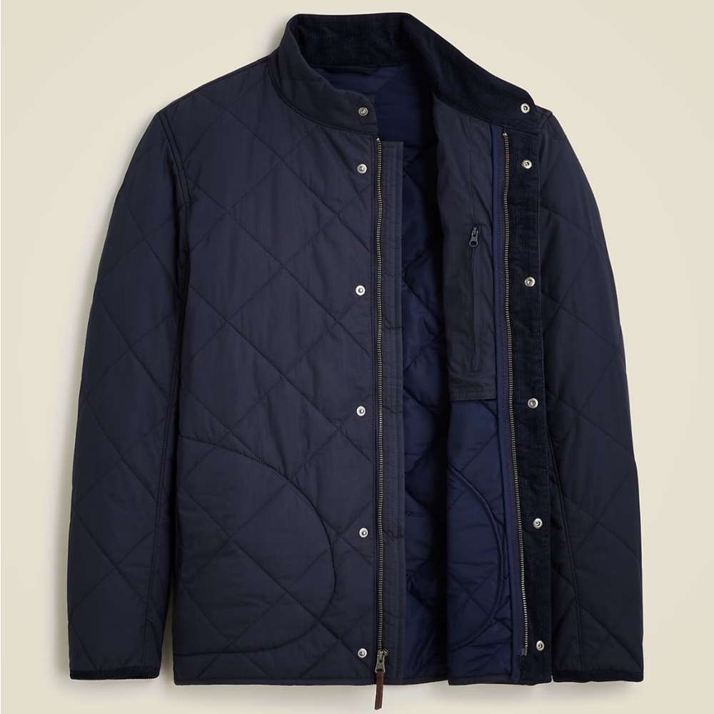 J. Crew Men's Sussex quilted jacket with PrimaLoft in Navy